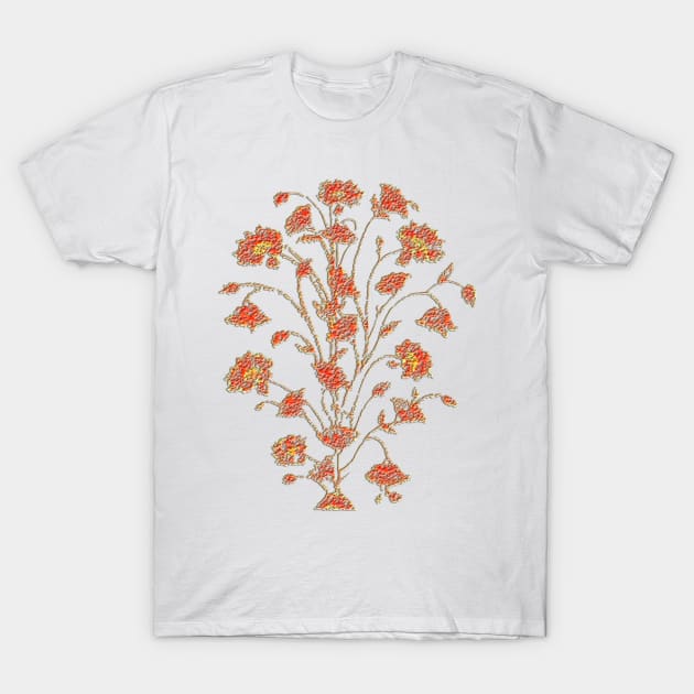 Antique Floral Art T-Shirt by mindprintz